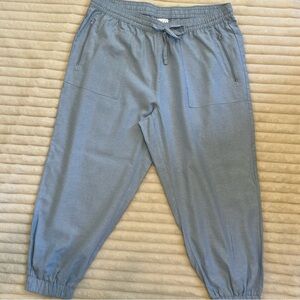 Serra women's light  Blue Jogger Pants linen mix size XL